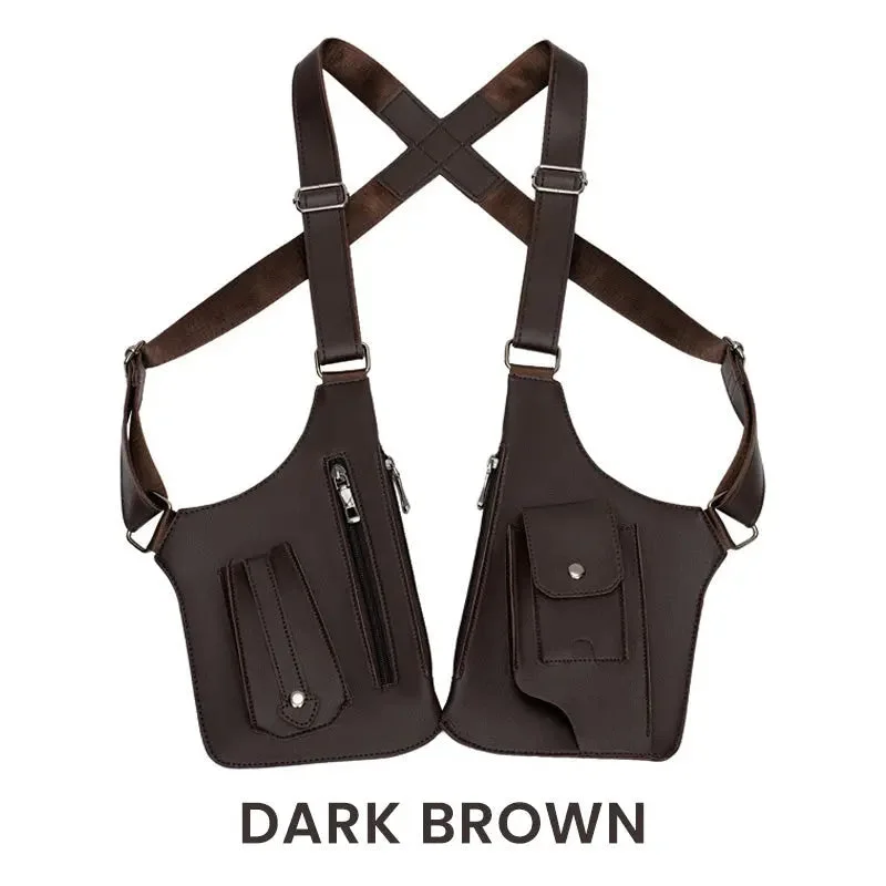Urban Explorer | Black Shoulder Bag with Anti-Theft Zippers | Water-Resistant Design for Everyday Security Dark brown