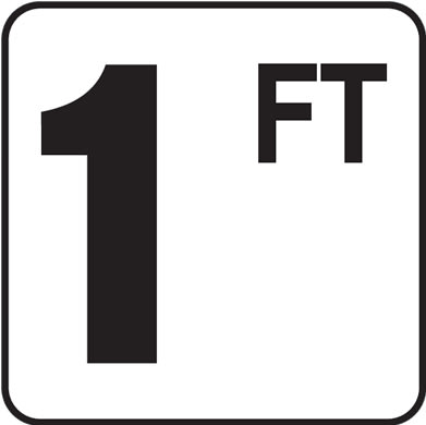 Inlays 1 with FT 6x6 Stick-On, 4" Numbers, Vinyl