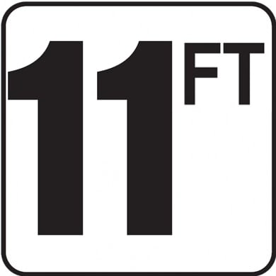 Inlays 11 with FT 6x6 Stick-On, 4" Numbers, Vinyl