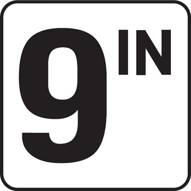 Inlays 9 with IN 6x6 Stick-On, 4" Numbers, Vinyl