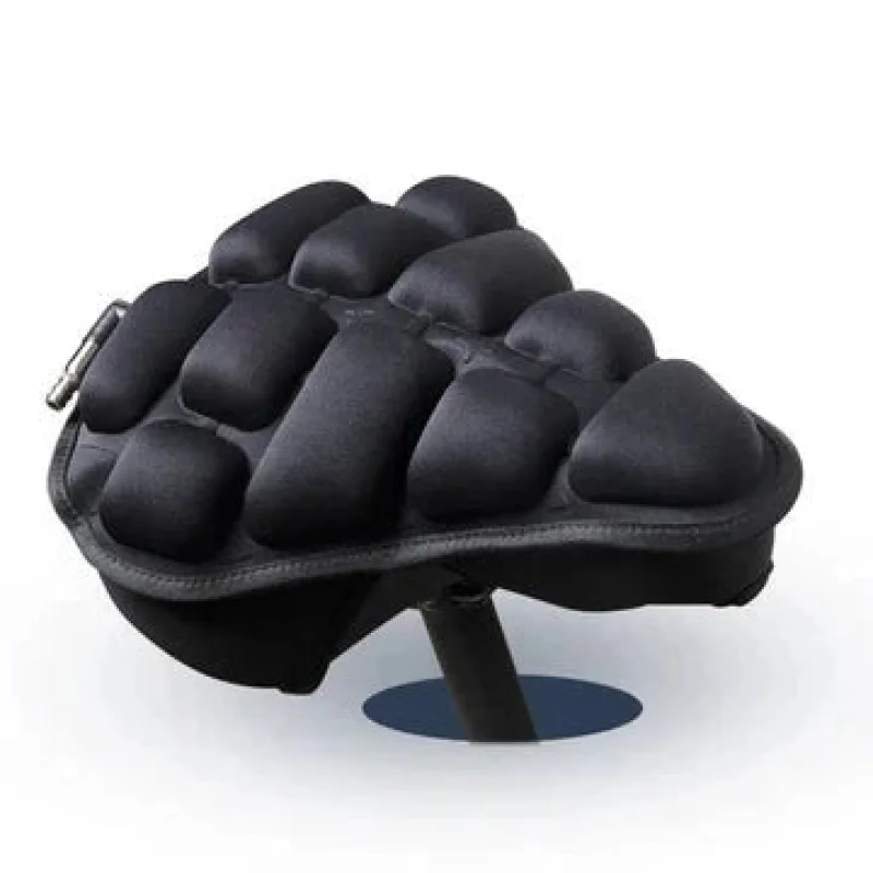 Vepine Comfort Ride | 3D Inflatable Bicycle Seat Cushion with Shock Absorption | Ergonomic Design for Enhanced Comfort Black S