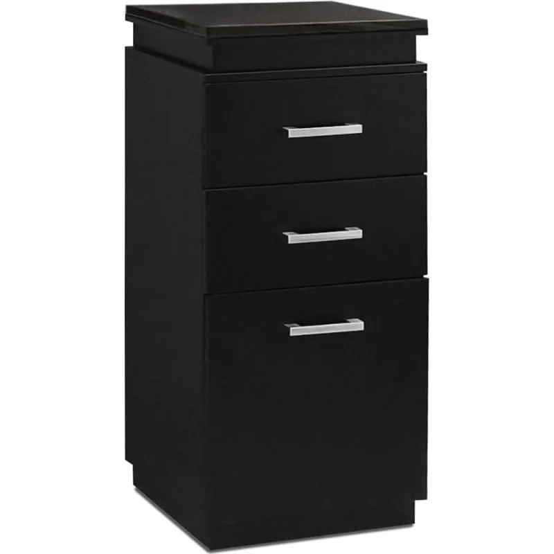 Veronica Styling Station Side Cabinet / Black by Deco Salon Furniture