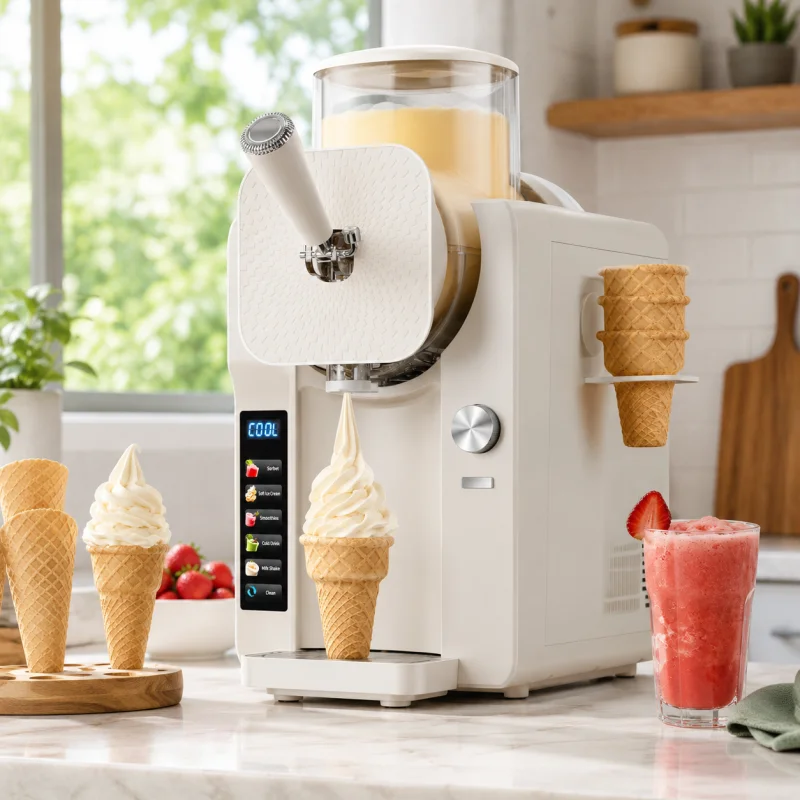 Versatile Frozen Treat Maker | 2-in-1 Ice Cream & Slush Machine for Quick Desserts