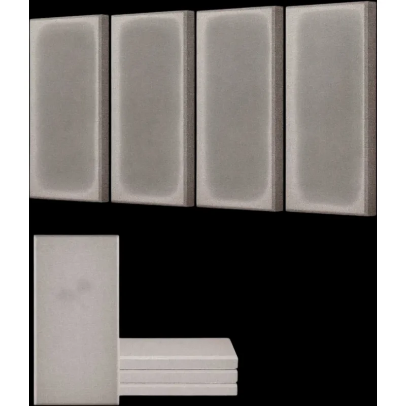 Vevor Acoustic Panels 4-Pc 2" Self-Adhesive Fiberglass Sound Absorbing Wall Panels Camel New