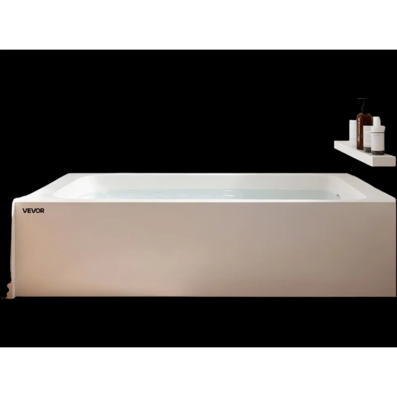 Vevor Alcove Bathtub 71.9" x 32" Right Drain Acrylic Soaking Tub New