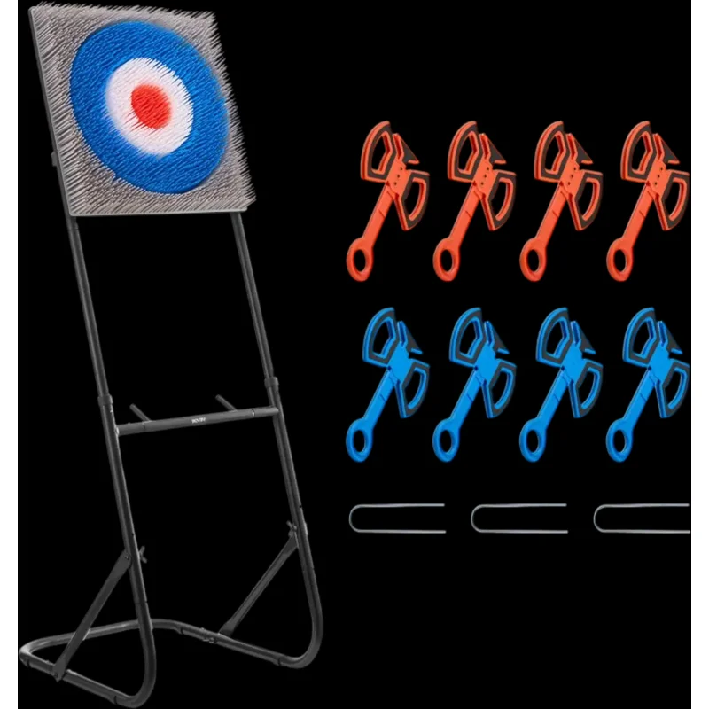Vevor Axe Throwing Game Plastic Bristle Target with 8 Throwing Axes Set New