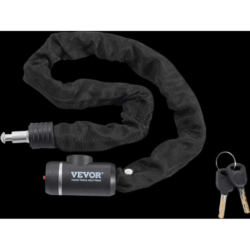 Vevor Bike Chain Lock 2.79' Heavy Duty Anti-Theft Security Lock with 2 Keys New