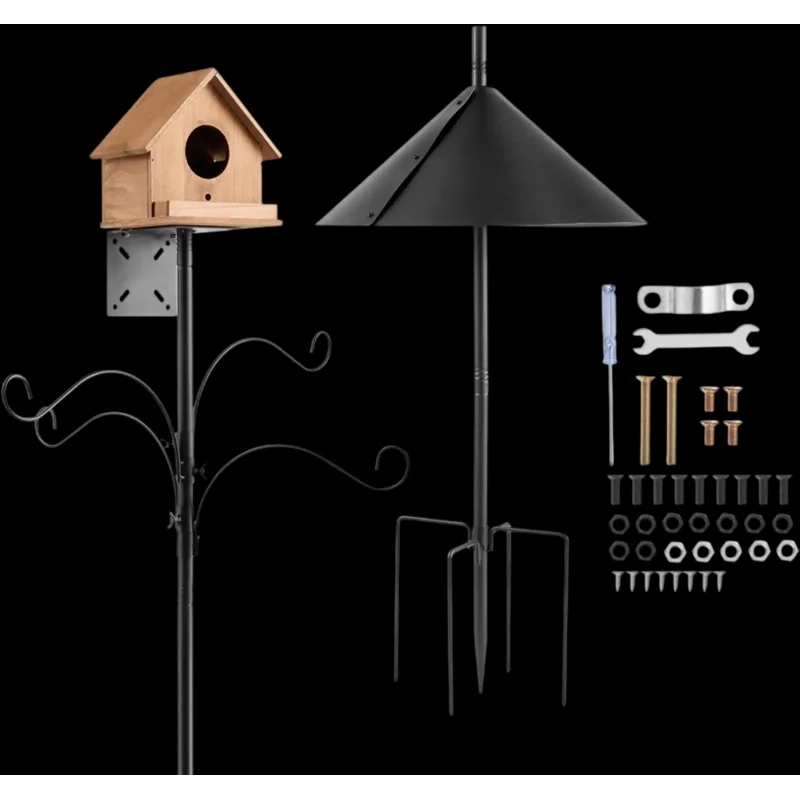 Vevor Bird Feeder Pole 92" 4-Hook Wild Bird Feeding Station New