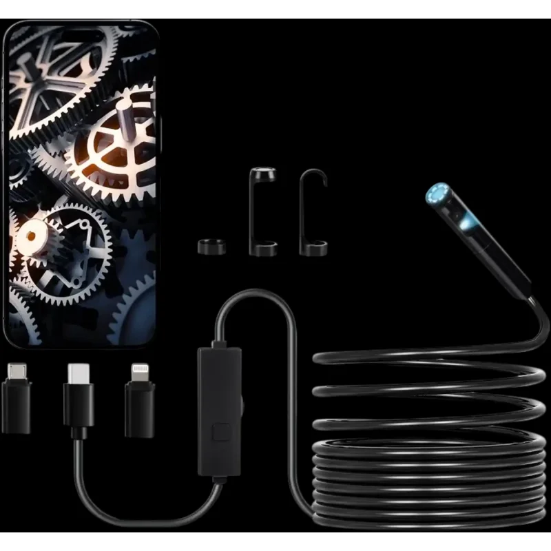Vevor Borescope Dual Lens Endoscope Camera for Android & iOS 16.4' New