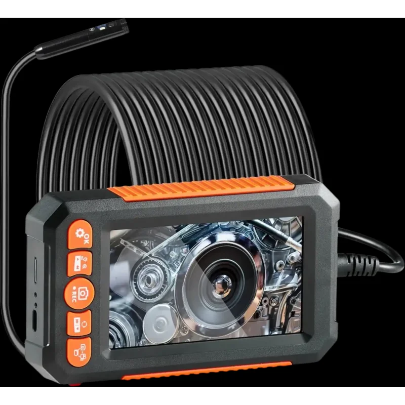 Vevor Borescope Endoscope Camera with Light Dual Lens 49.2' Cable 4.3" Screen New