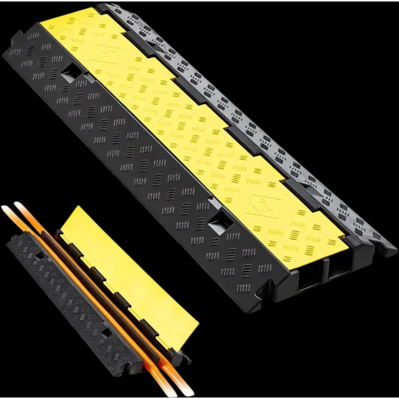 Vevor Cable Protector Ramp 2-Channel 22,000 lbs Axle Capacity 2.2 x 2" New