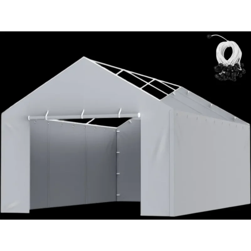 Vevor Carport Replacement Canopy Cover Side Wall 12' x 20' Gray New