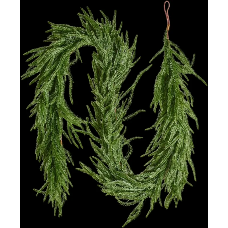 Vevor Christmas Garland 6' Realistic Norfolk Pine Artificial Greenery New