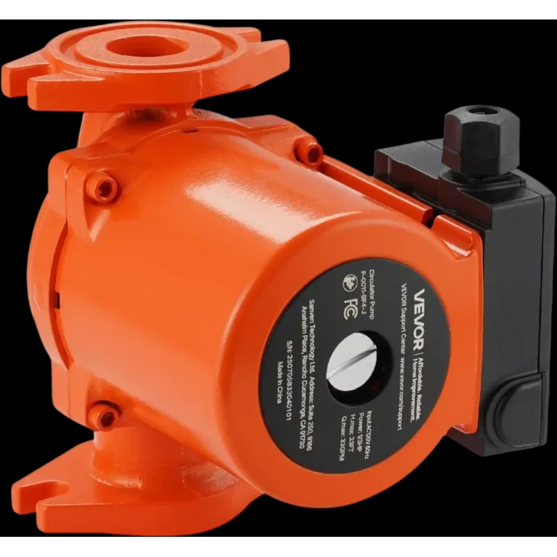 Vevor Circulator Pump Cast Iron Hot Water Recirculating 33 GPM 1-1/4" Flange New