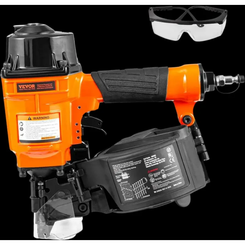 Vevor Coil Siding Nailer 1"-2-1/4" 15 Degree Pneumatic Nail Gun New