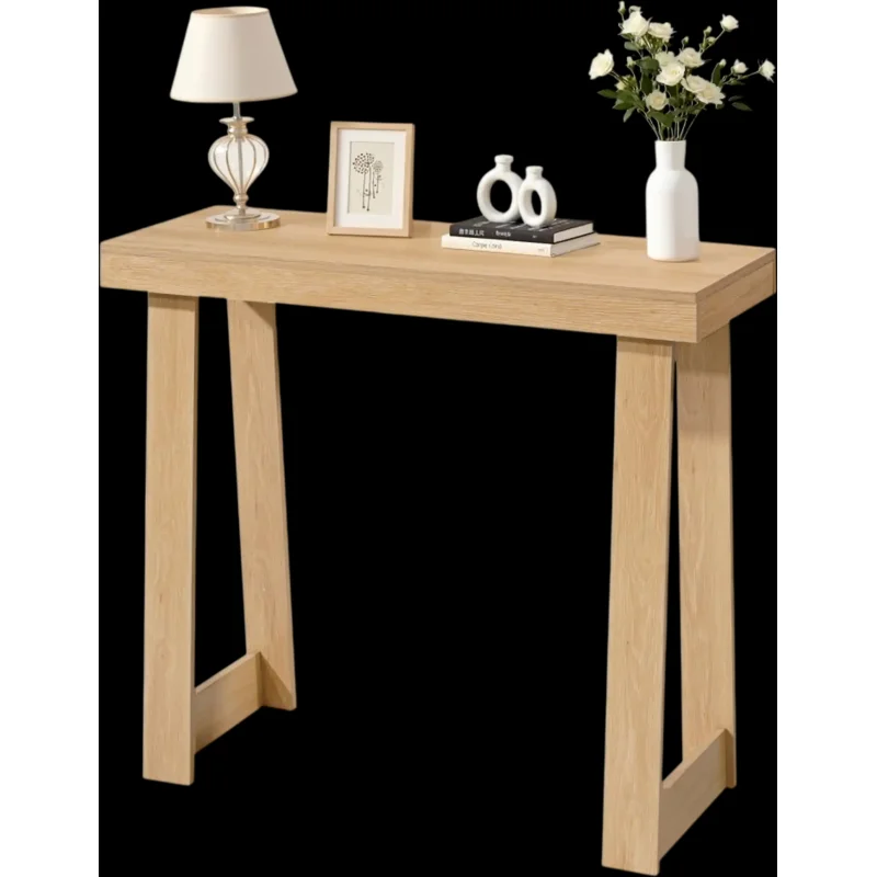 Vevor Console Table 36" Modern Narrow Sofa Accent Table Burlywood New