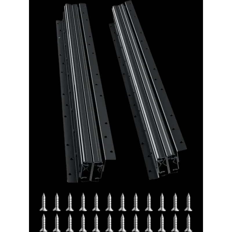 Vevor Drawer Slides 24" Full Extension Under Stair Cabinet Rails 260 lbs Black New