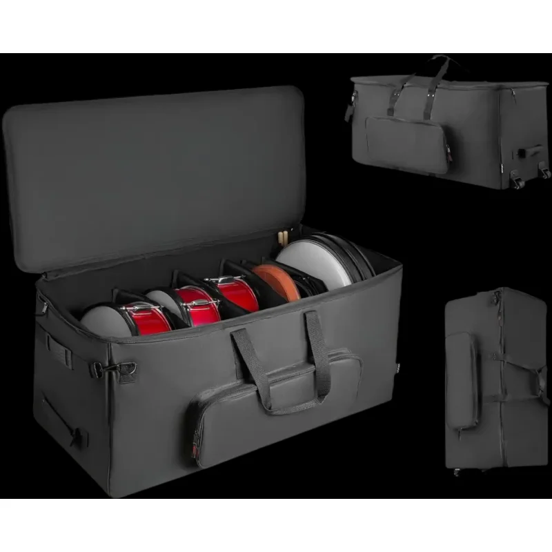 Vevor Drum Bag Electronic Drum Kit Travel Case with Wheels 36.2" x 16.5" x 16.1" New