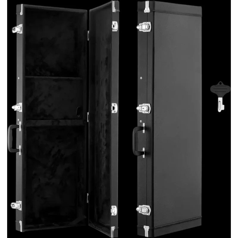 Vevor Electric Guitar Hard Case 41.3" Rectangle Wooden Protective Carrying Case for 39" Tele/ST Guitars Black New