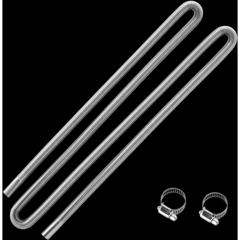 Vevor Exhaust Hose 118.1" Stainless Steel Flexible Exhaust Pipe with 2 Clamps New