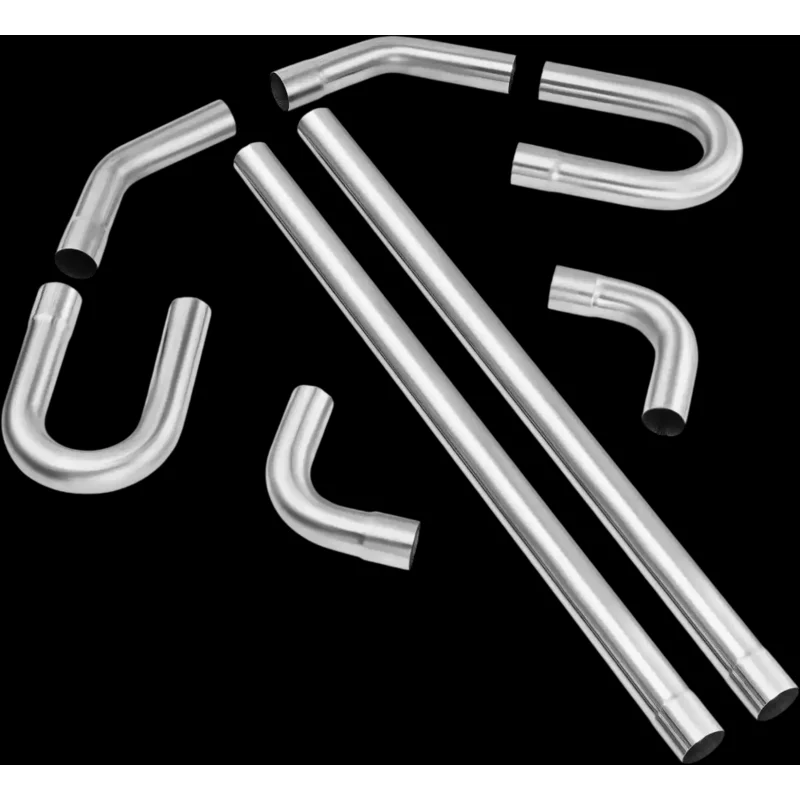 Vevor Exhaust Kit 8-Piece Universal Galvanized Steel Slip-Fit Joint Exhaust Pipe Kit New