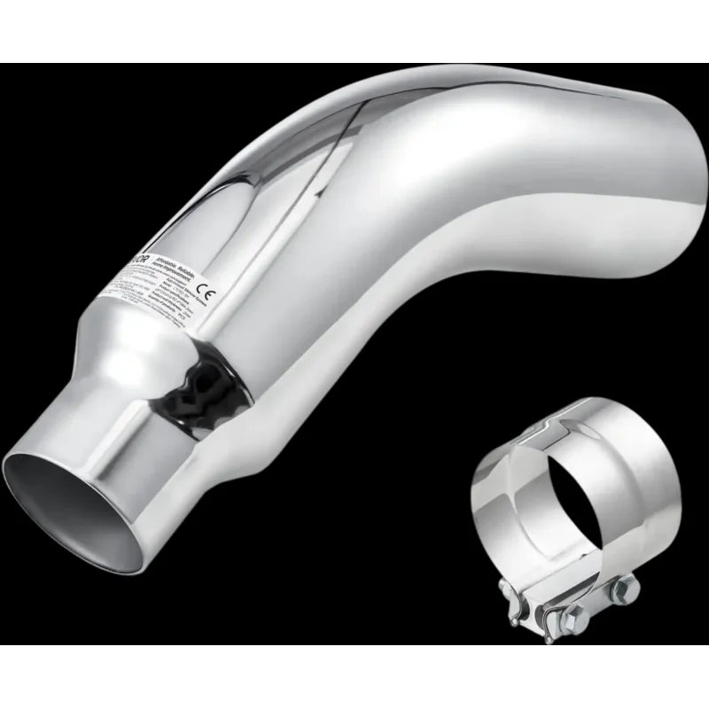 Vevor Exhaust Tip Chrome Turn Down Elbow 4" Inlet 6" Outlet 23" Length New