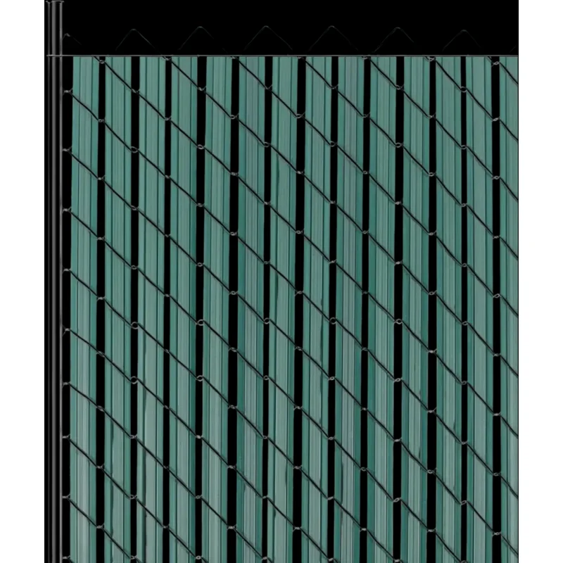 Vevor Fence Privacy Slats Double-Wall with Wings 44.5" Green for 4' Chain Link Fence New