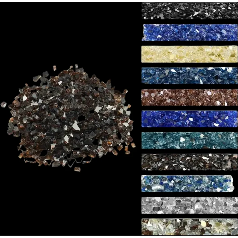 Vevor Fire Glass 20 lbs 1/2" Copper Reflective Crushed Tempered Glass New