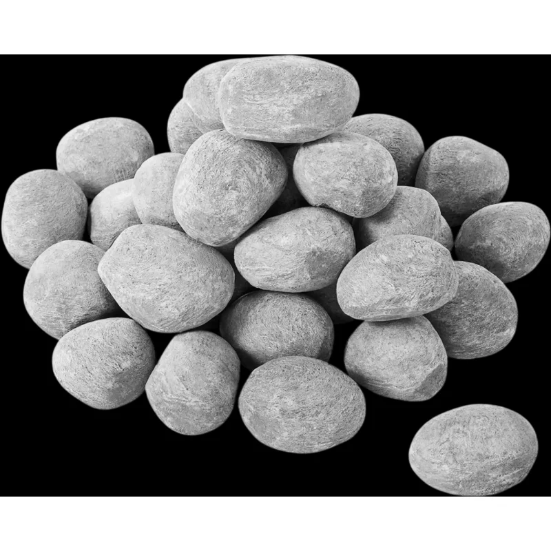 Vevor Fire Pit Stones 2-3" Ceramic Pebble Set 30-Pc Gray New