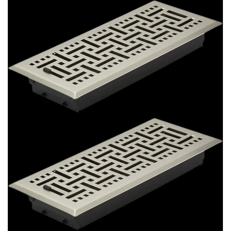 Vevor Floor Register 4 x 10" 2-Pack Nickel-Plated Iron Vent Covers New