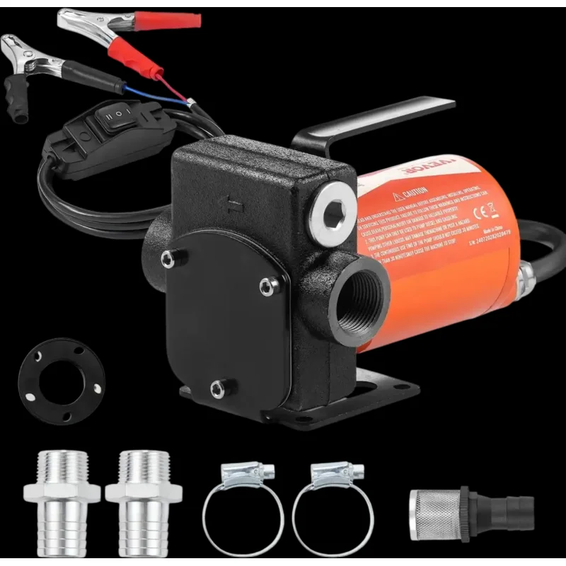 Vevor Fuel Transfer Pump 12V DC 5 GPM Portable Electric Diesel Transfer with Auto Shut-Off Fuel Nozzle New