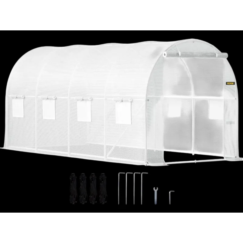 Vevor Greenhouse 15 x 6.5 x 7' Walk-in Tunnel Portable Plant Hot House White New
