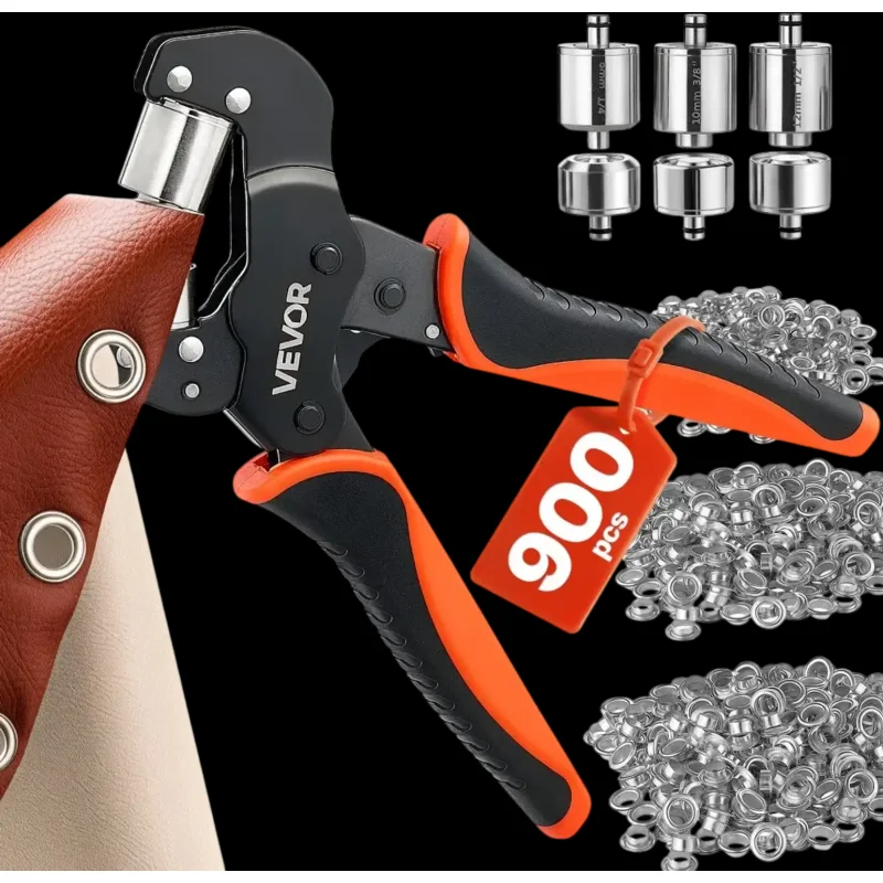 Vevor Grommet Tool Kit 900-Pc Eyelet Pliers Set New