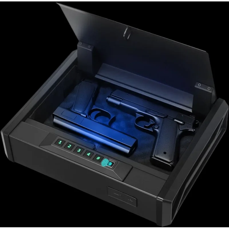 Vevor Gun Safe Heavy Duty Handgun Safe with Fingerprint Password Key Access for 2 Pistols New