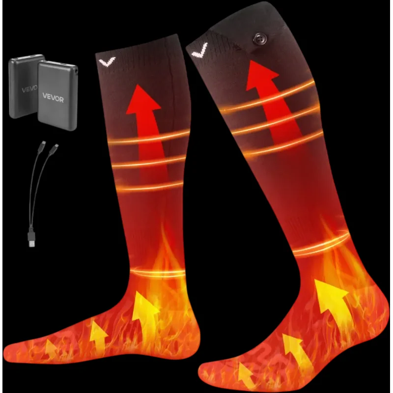 Vevor Heated Socks Rechargeable Battery Powered Foot Warmer New