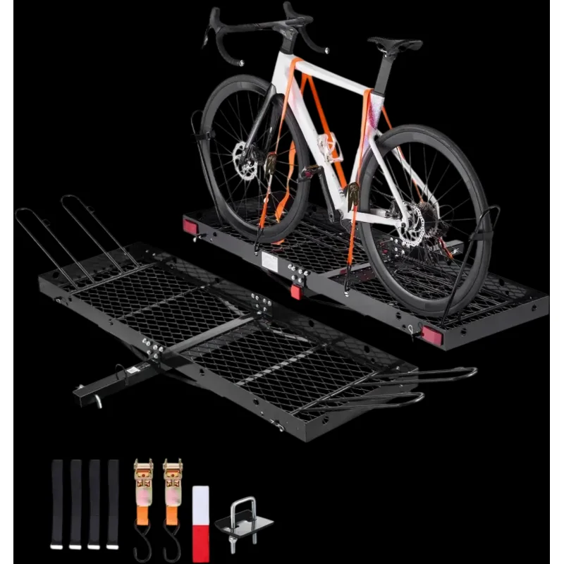 Vevor Hitch Cargo Carrier with Bike Racks 62" x 20" x 3" Hitch Mount Cargo Carrier New