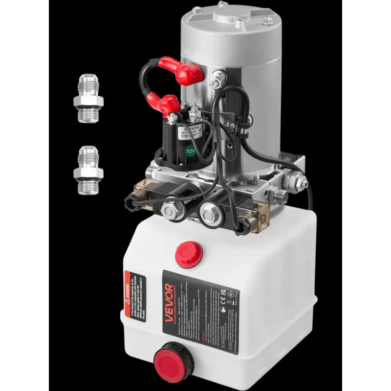 Vevor Hydraulic Power Unit 3 Qt Double Acting 12V Dump Trailer Pump New