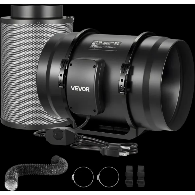 Vevor Inline Duct Fan 8" Air Filtration Kit New