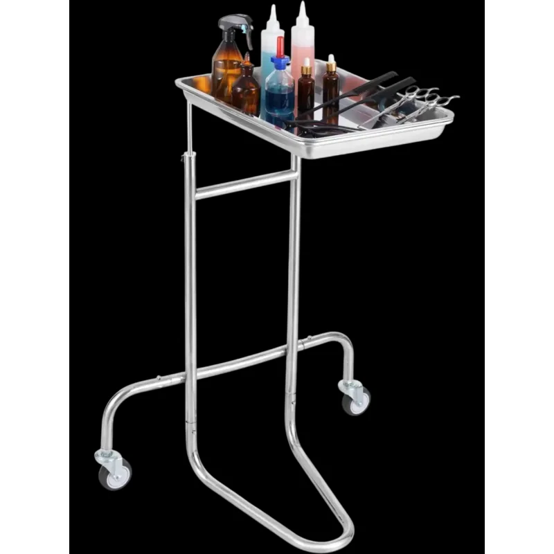 Vevor Lab Cart Stainless Steel Single Tray Mobile Medical Cart New