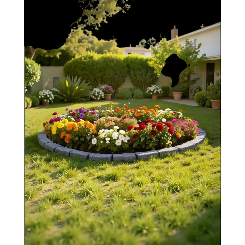Vevor Landscape Edging Faux Stone Garden Border 46.4 x 3.74 x 2.24 in New