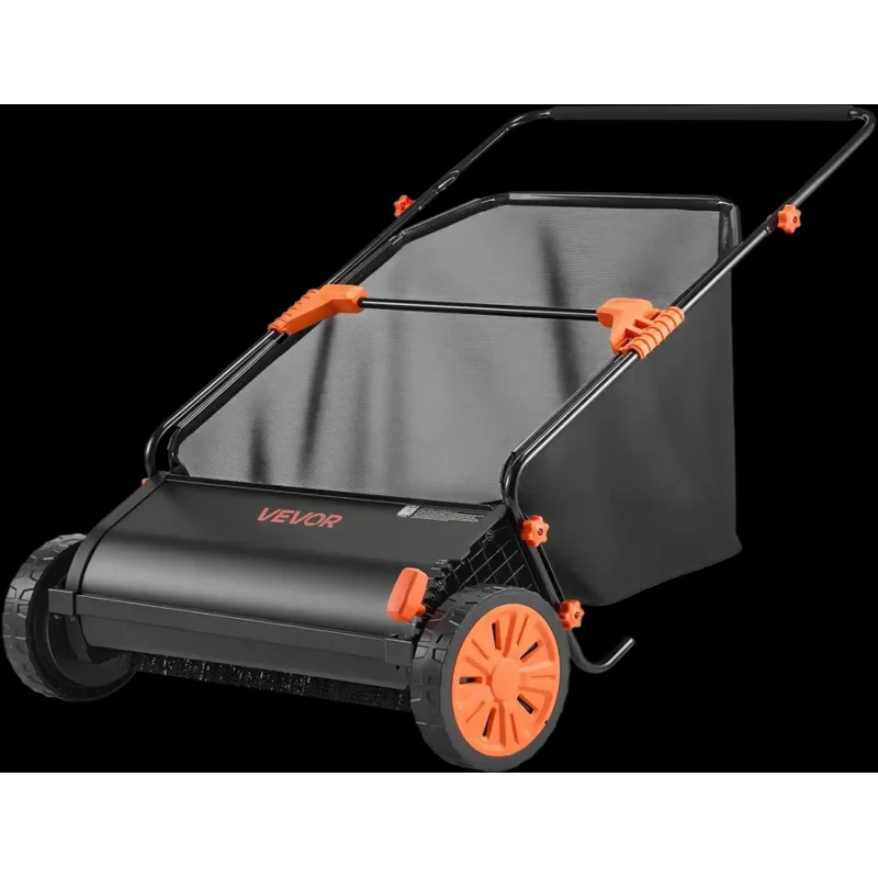 Vevor Lawn Sweeper 30" Push Leaf & Grass Collector with 12 cu. ft. Hopper Bag New
