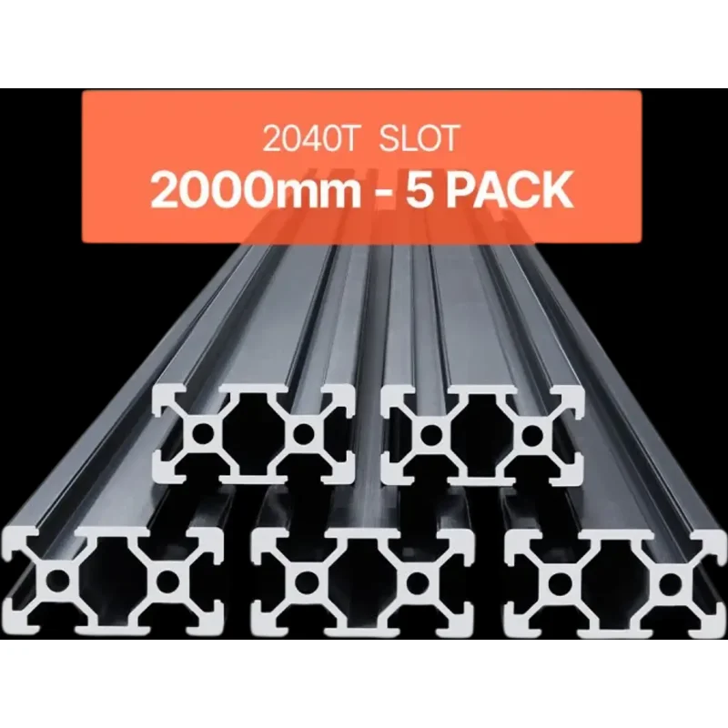 Vevor Linear Rail 78.7" 2040 T-Slot Aluminum Extrusion Profile 5-Pack New