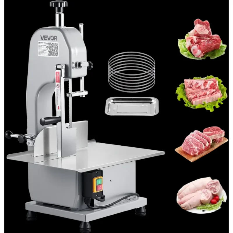 Vevor Meat Bandsaw Commercial Electric Bone Saw Machine 1500W New