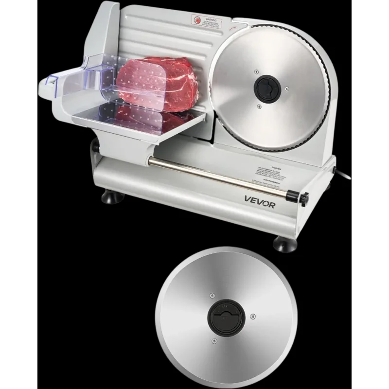 Vevor Meat Slicer 8.6" Electric Deli Slicer with Dual Blades & Adjustable Thickness New
