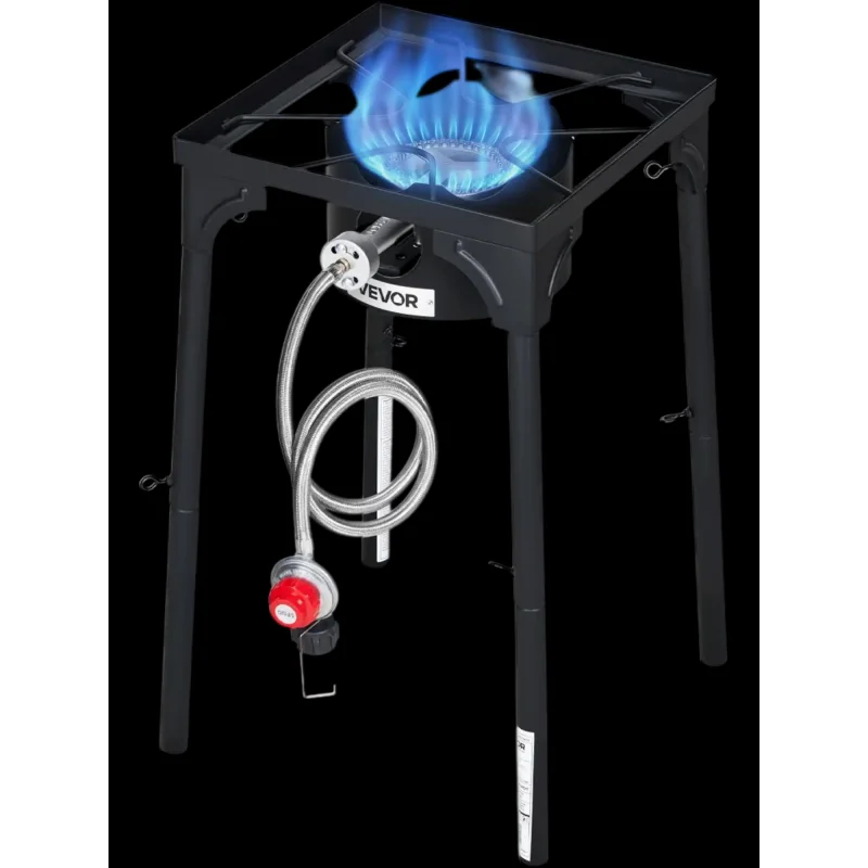 Vevor Outdoor Gas Stove Single Burner Propane Cooker with Tall Stand 100,000 BTU New