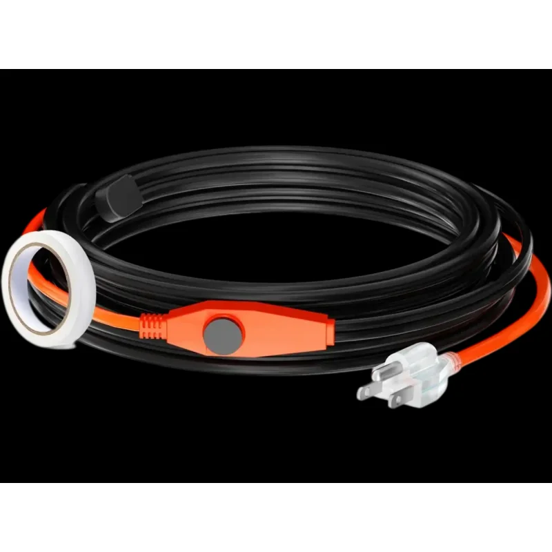 Vevor Pipe Heating Cable 24' 7W/FT Heat Tape with Built-in Thermostat New