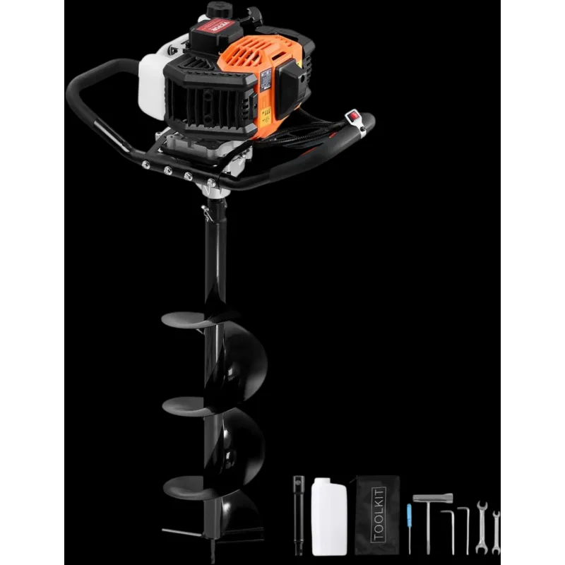 Vevor Post Hole Digger Gas Powered 52cc 1450W Earth Auger New