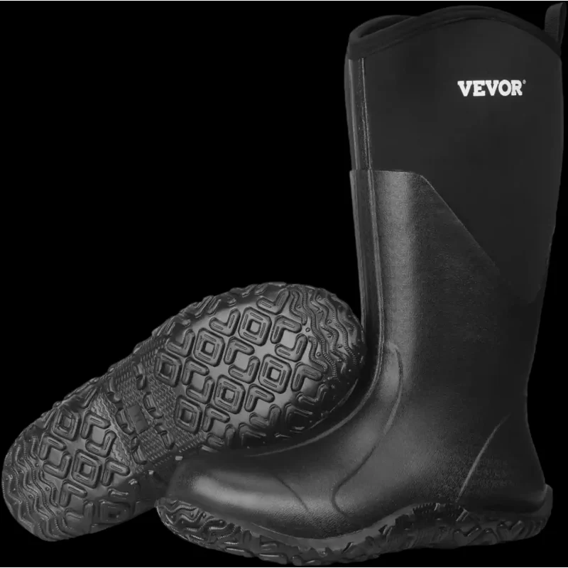 Vevor Protective Footwear Men's Waterproof Anti Slip Hunting Gardening Insulated Mud Boots Size 11 US New