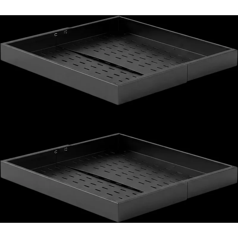 Vevor Pull Out Cabinet Organizer Expandable 2-Pack Sliding Drawer Shelf Black New