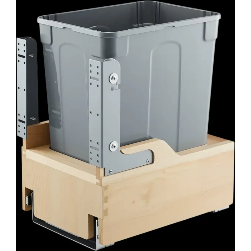 Vevor Pull Out Trash Can 35 Qt Under Cabinet Soft-Close Waste Container New